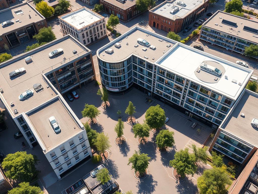 Mixed-use — top-down aerial